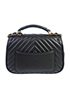 Reverse Chevron Round Top Handle, back view